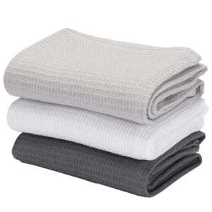 Tea Towel Dishcloth Printed Striped 100% Cotton Woven Premium Weave Eco-Friendly Quick-Dry.