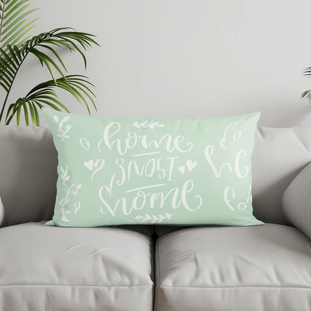 Home Decor Home Sweet Home Decorative Pillow Suitable For Sofa Bedroom Car Pillow Cover Cushion Rectangular Back Cushion - Image 2