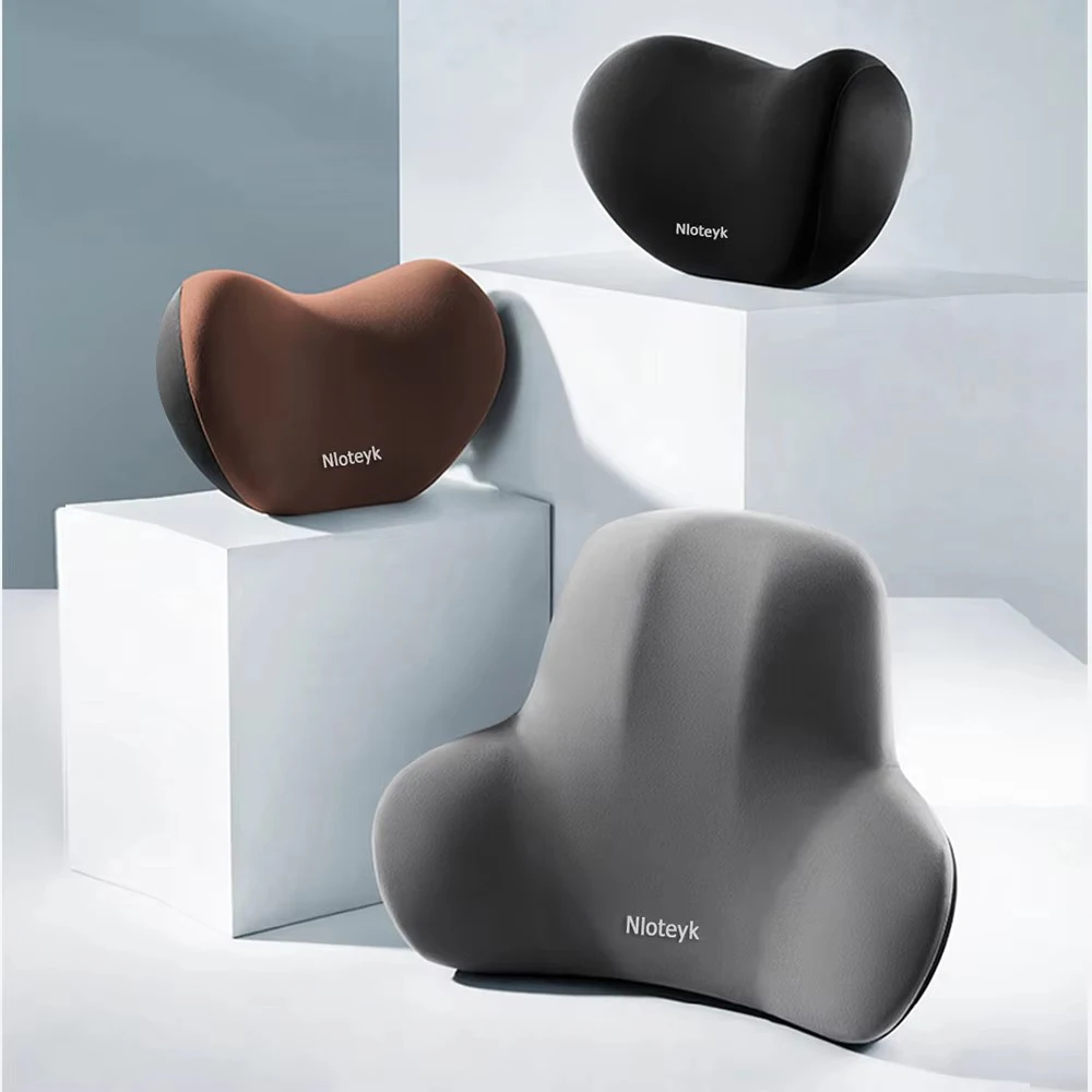 Car Neck Pillow Memory Foam Protective Lumbar Back Support Breathable Car Headrest Cushion Relieve Stress Car Seat Pillow - Image 6
