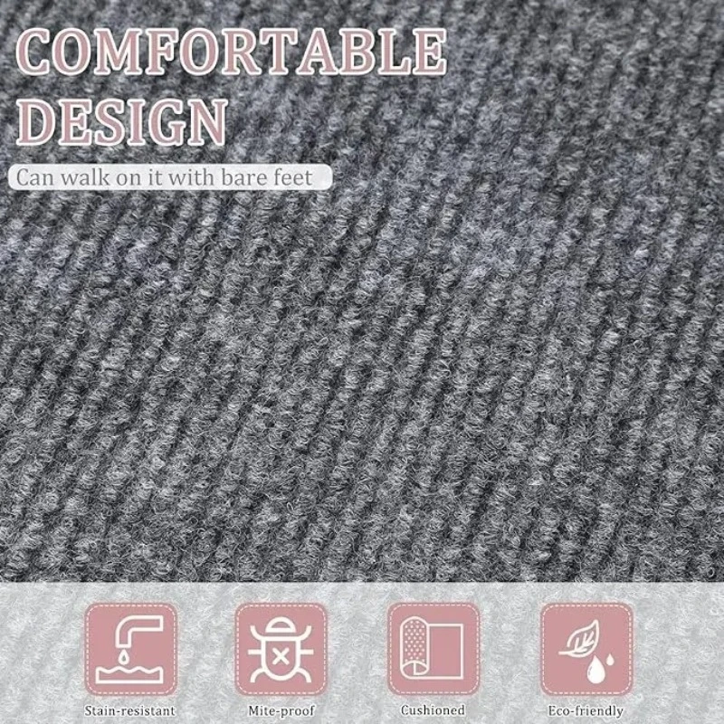 Self-adhesive Carpet Living Room Kitchen Rugs for Bedroom Water Uptake Home Decor Solid Color Bathroom Staircase Rug Decoration - Image 4