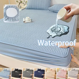 A Class Waterproof Mattress Protector Quilted Fitted Sheet Anti-slip Dustproof Mattress Covers for Single Double Queen King Bed