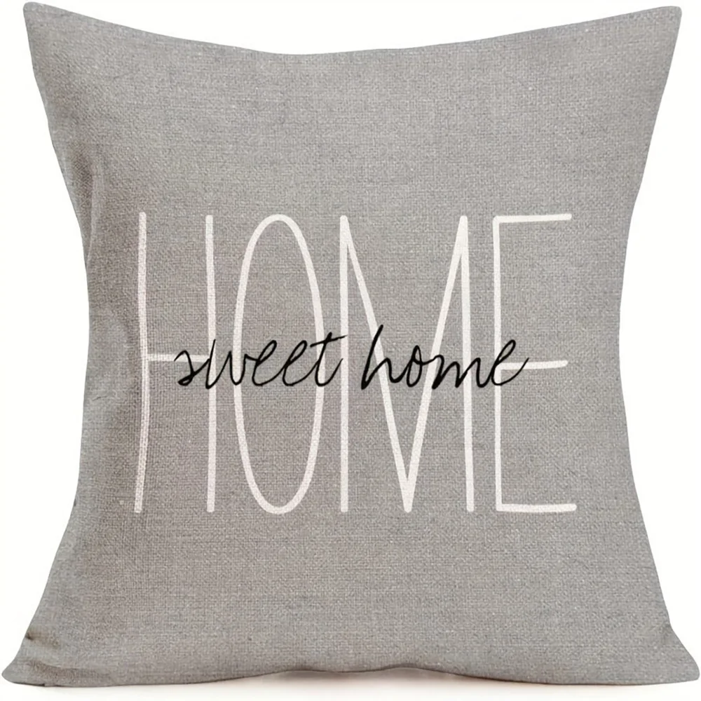 Home Sweet home and farmhouse style pillowcases: Sofa cushion cover home room decoration
