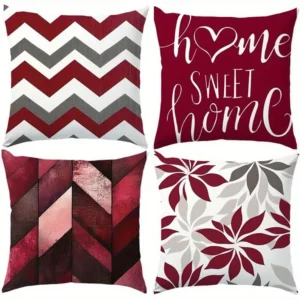 Home Decor Home Sweet Home & Geometric Floral Pillows Pattern Cushion Cover Suitable for Sofa Bedroom Car Pillow Cover