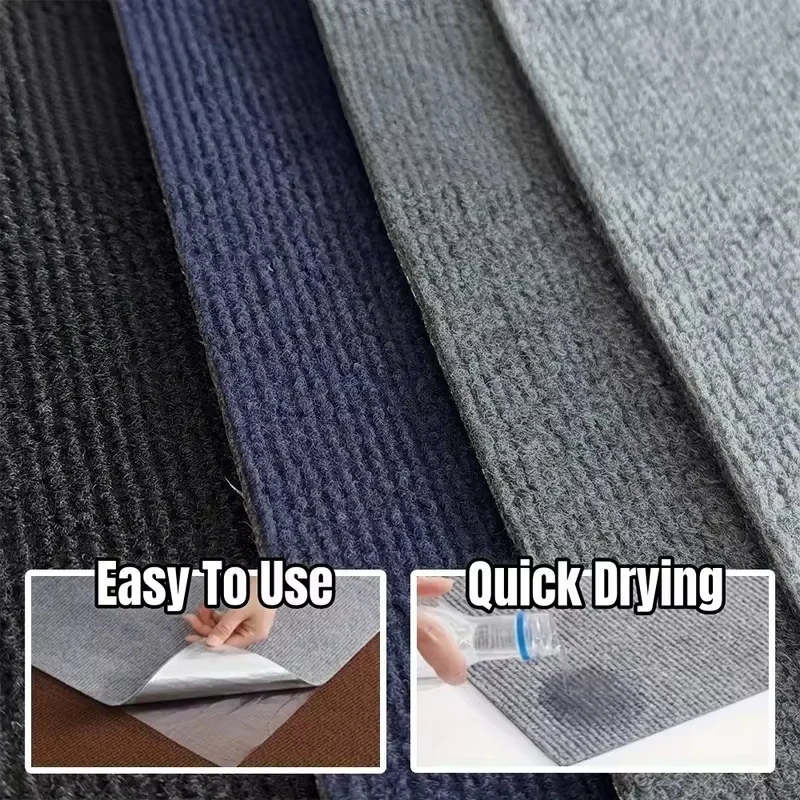 Self-adhesive Carpet Living Room Kitchen Rugs for Bedroom Water Uptake Home Decor Solid Color Bathroom Staircase Rug Decoration - Image 2