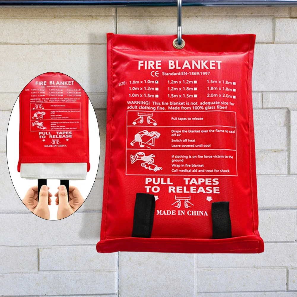 1/2M Fire Blanket Home Safety Fighting Fire Extinguishers Fireproof Welding Blanket Emergency Survival Fire Shelter Safety Cover - Image 5