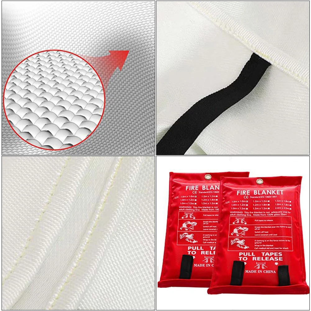 1/2M Fire Blanket Home Safety Fighting Fire Extinguishers Fireproof Welding Blanket Emergency Survival Fire Shelter Safety Cover - Image 6