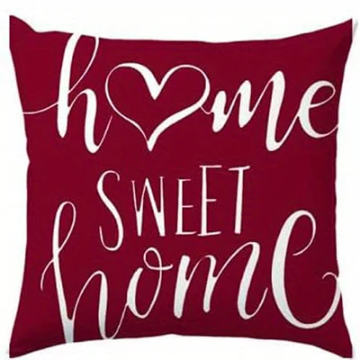 Home Decor Home Sweet Home & Geometric Floral Pillows Pattern Cushion Cover Suitable for Sofa Bedroom Car Pillow Cover - Image 4