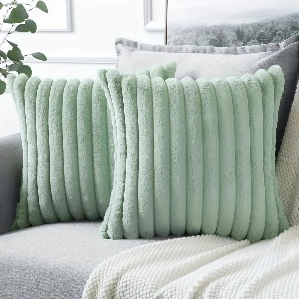 1pc Stripe Corduroy Pillow Case Creative Home Fabric PillowCushion For Sofa Bedroom Car, Home Decoration Home Decor Room Decor - Image 9